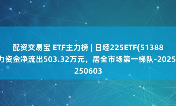 配资交易宝 ETF主力榜 | 日经225ETF(513880)主力资金净流出503.32万元，居全市场第一梯队-20250603