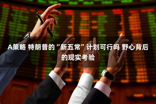 A策略 特朗普的“新五常”计划可行吗 野心背后的现实考验